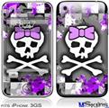 iPhone 3GS Skin - Purple Princess Skull
