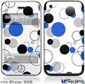iPhone 3GS Skin - Lots of Dots Blue on White