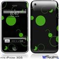 iPhone 3GS Skin - Lots of Dots Green on Black
