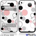 iPhone 3GS Skin - Lots of Dots Pink on White