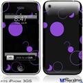 iPhone 3GS Skin - Lots of Dots Purple on Black