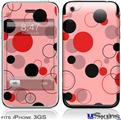 iPhone 3GS Skin - Lots of Dots Red on Pink