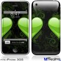 iPhone 3GS Skin - Glass Heart Grunge Green