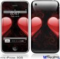 iPhone 3GS Skin - Glass Heart Grunge Red
