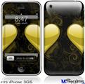 iPhone 3GS Skin - Glass Heart Grunge Yellow