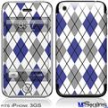 iPhone 3GS Skin - Argyle Blue and Gray