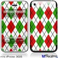 iPhone 3GS Skin - Argyle Red and Green