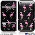 iPhone 3GS Skin - Flamingos on Black
