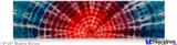 12x3 Bumper Sticker (Permanent) - Tie Dye Bulls Eye 100