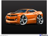 Poster 24"x18" - 2010 Camaro RS Orange on Black