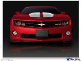 Poster 24"x18" - 2010 Chevy Camaro Jeweled Red - White Stripes on Black