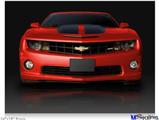 Poster 24"x18" - 2010 Chevy Camaro Victory Red - Black Stripes on Black