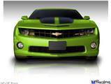 Poster 24"x18" - 2010 Chevy Camaro Green - Black Stripes