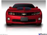 Poster 24"x18" - 2010 Chevy Camaro Jeweled Red - Black Stripes