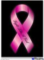 Poster 18"x24" - Fight Like a Girl Breast Cancer Pink Ribbon on Black