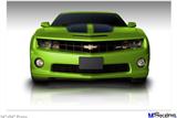 Poster 36"x24" - 2010 Chevy Camaro Green - Black Stripes