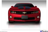 Poster 36"x24" - 2010 Chevy Camaro Jeweled Red - Black Stripes