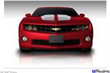 Poster 36"x24" - 2010 Chevy Camaro Jeweled Red - White Stripes