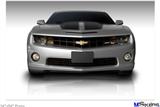 Poster 36"x24" - 2010 Chevy Camaro Silver - Black Stripes