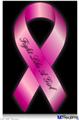 Poster 24"x36" - Fight Like a Girl Breast Cancer Pink Ribbon on Black