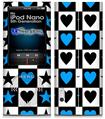 iPod Nano 5G Skin - Hearts And Stars Blue