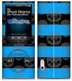 iPod Nano 5G Skin - Skull Stripes Blue