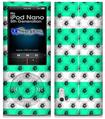 iPod Nano 5G Skin - Kearas Daisies Stripe Sea Foam