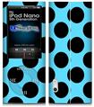 iPod Nano 5G Skin - Kearas Polka Dots Black And Blue