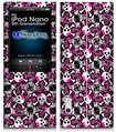 iPod Nano 5G Skin - Splatter Girly Skull Pink