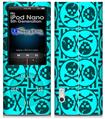 iPod Nano 5G Skin - Skull Patch Pattern Blue