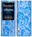 iPod Nano 5G Skin - Skull Sketches Blue