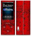 iPod Nano 5G Skin - Folder Doodles Red