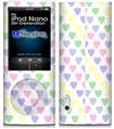 iPod Nano 5G Skin - Pastel Hearts on White