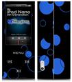 iPod Nano 5G Skin - Lots of Dots Blue on Black