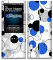 iPod Nano 5G Skin - Lots of Dots Blue on White