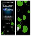 iPod Nano 5G Skin - Lots of Dots Green on Black
