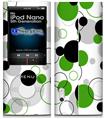 iPod Nano 5G Skin - Lots of Dots Green on White