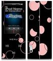 iPod Nano 5G Skin - Lots of Dots Pink on Black