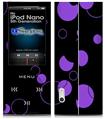 iPod Nano 5G Skin - Lots of Dots Purple on Black