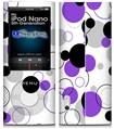 iPod Nano 5G Skin - Lots of Dots Purple on White