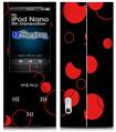 iPod Nano 5G Skin - Lots of Dots Red on Black