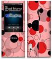 iPod Nano 5G Skin - Lots of Dots Red on Pink