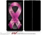 Fight Like a Girl Breast Cancer Pink Ribbon on Black - Decal Style skin fits Zune 80/120GB  (ZUNE SOLD SEPARATELY)
