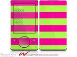 Psycho Stripes Neon Green and Hot Pink - Decal Style skin fits Zune 80/120GB  (ZUNE SOLD SEPARATELY)