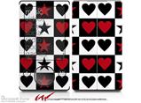 Hearts and Stars Red - Decal Style skin fits Zune 80/120GB  (ZUNE SOLD SEPARATELY)