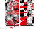 Checker Skull Splatter Red - Decal Style skin fits Zune 80/120GB  (ZUNE SOLD SEPARATELY)