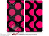 Kearas Polka Dots Pink On Black - Decal Style skin fits Zune 80/120GB  (ZUNE SOLD SEPARATELY)
