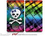 Rainbow Plaid Skull - Decal Style skin fits Zune 80/120GB  (ZUNE SOLD SEPARATELY)