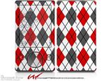 Argyle Red and Gray - Decal Style skin fits Zune 80/120GB  (ZUNE SOLD SEPARATELY)