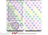 Pastel Hearts on White - Decal Style skin fits Zune 80/120GB  (ZUNE SOLD SEPARATELY)